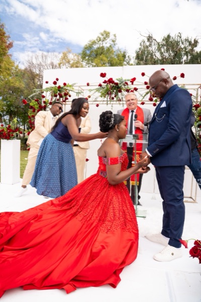 Wedding ceremony by Dr. Gerrit Rademeyer in Kestell